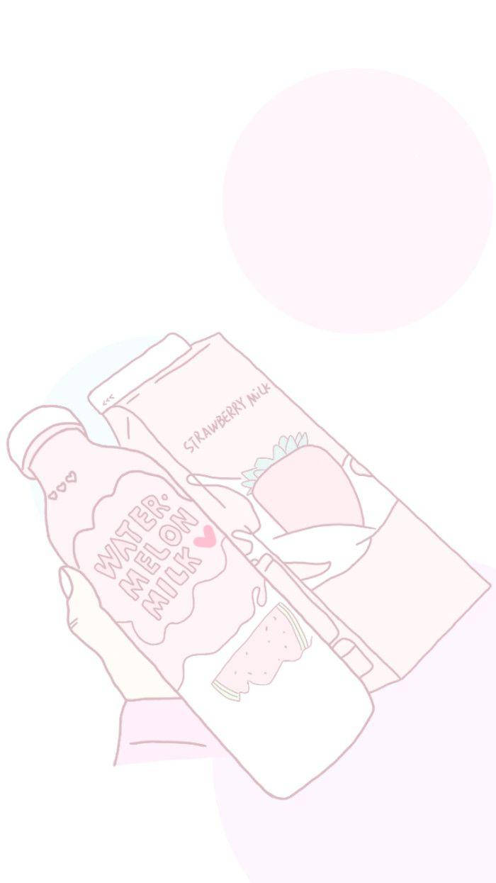 Enjoy The Sweet Taste Of Fresh Strawberry Milk! Wallpaper