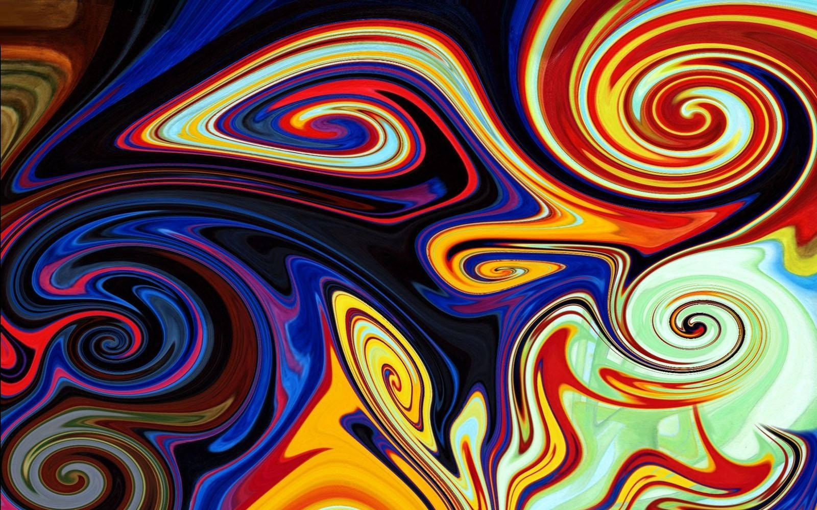 Enthralling Dance Of Colors In Abstract Paint Art Wallpaper