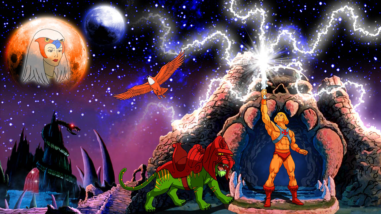 Epic Battle At Castle Grayskull In The He-man And The Masters Of The Universe Series Wallpaper