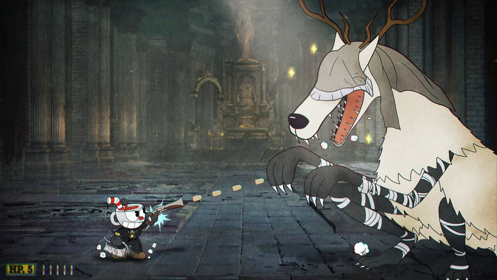 Epic Battle Between Cuphead And Bloodborne Wallpaper