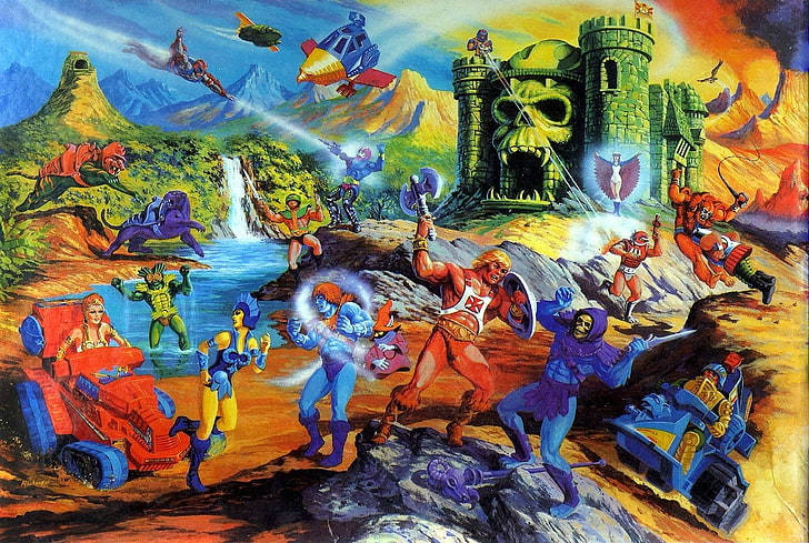 Epic Fight Scene Of He-man And The Masters Of The Universe Wallpaper