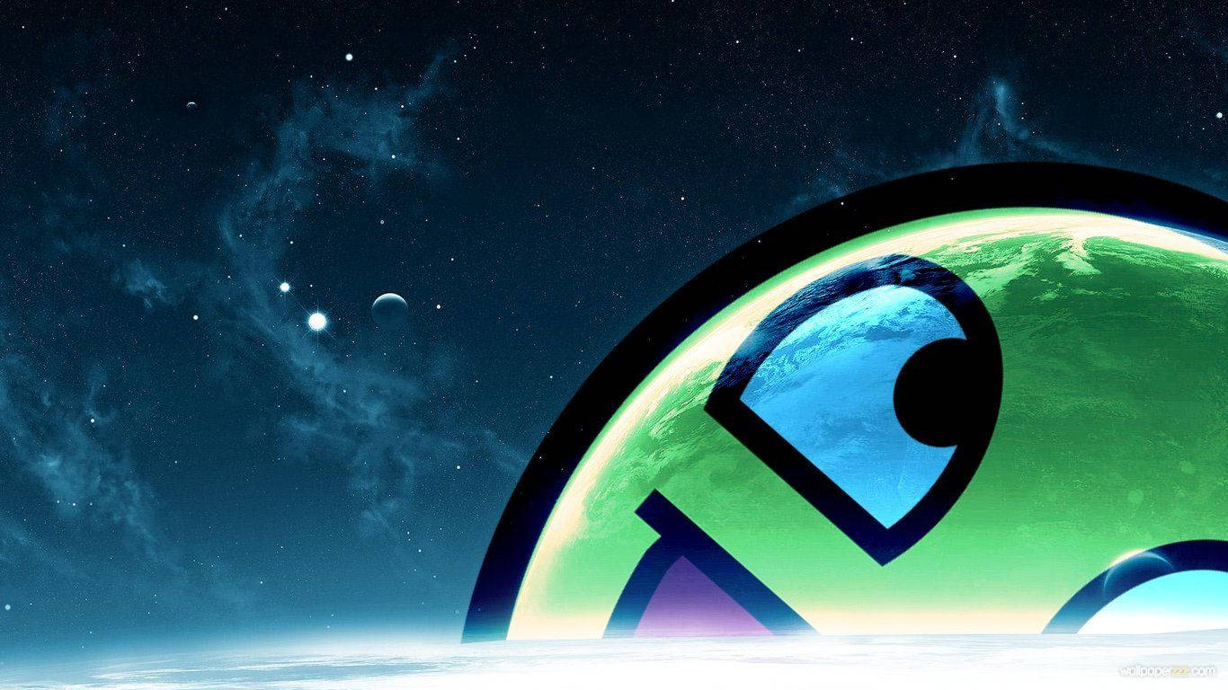 Epic Green Smiley Emoticon Wallpaper