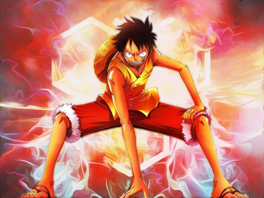 Epic Luffy One Piece Floor Punch Wallpaper