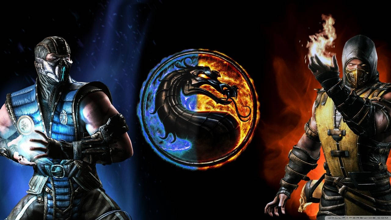 Epic Showdown Between Sub-zero And Scorpion Wallpaper