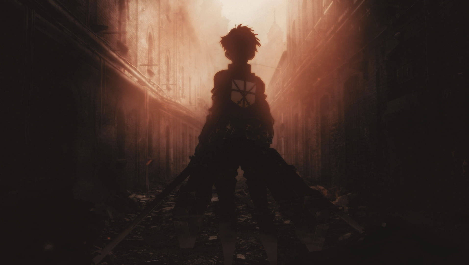 Eren Dark Street Wallpaper