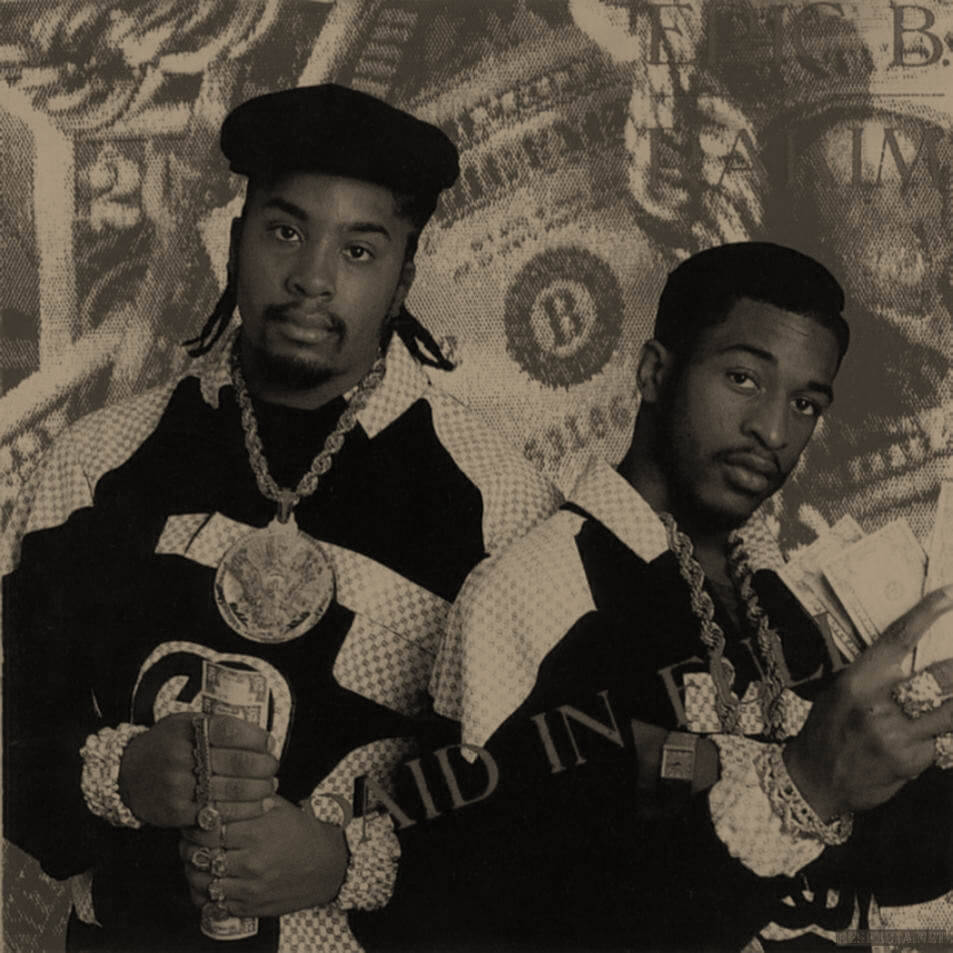 Eric B And Rakim Vintage Sepia Album Cover Wallpaper