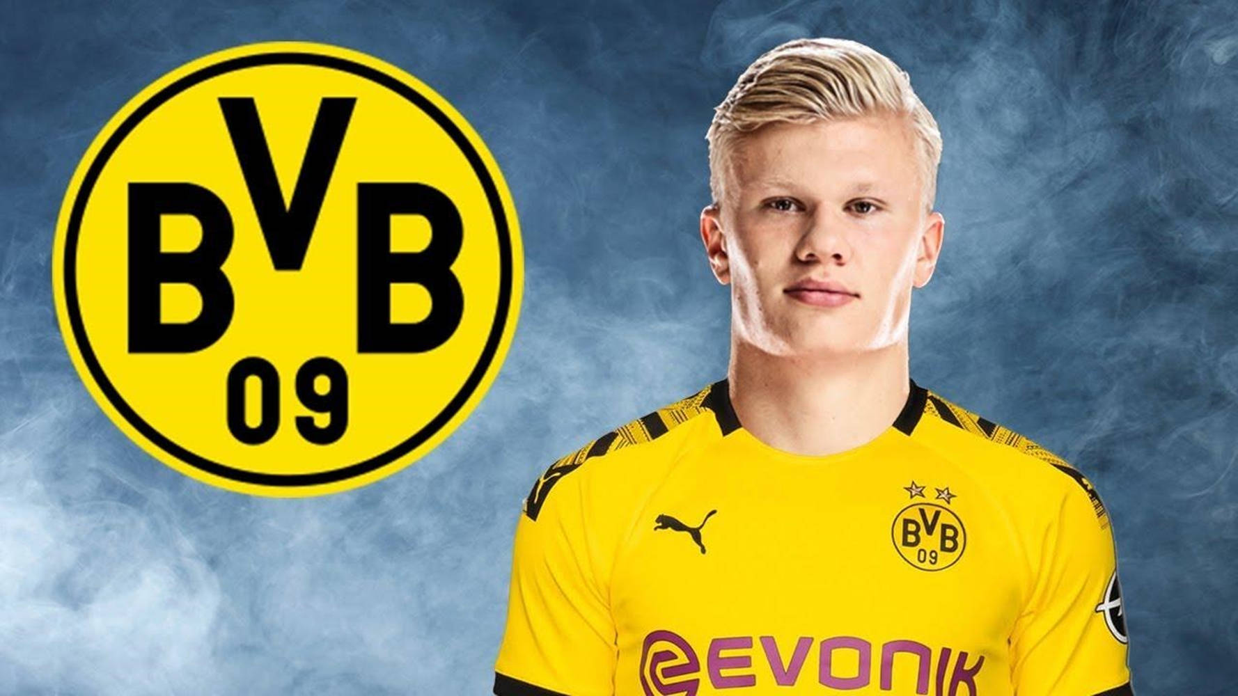 Erling Haaland Bvb Football Player Poster Wallpaper