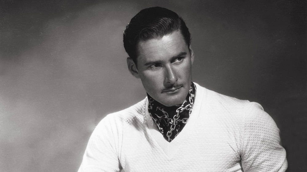 Errol Flynn Black And White Vintage Wallpaper