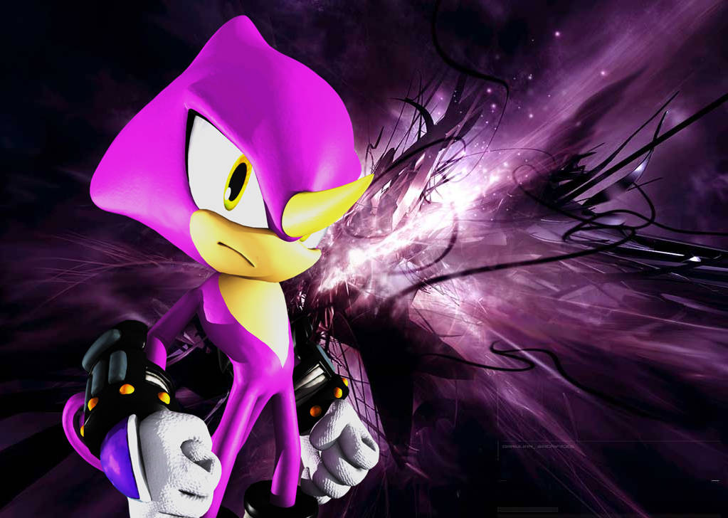 Espio The Chameleon Dark Purple Art Wallpaper