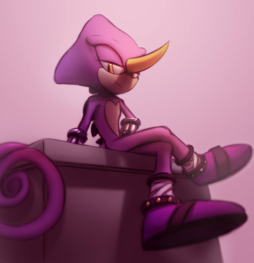 Espio The Chameleon Pink Art Wallpaper