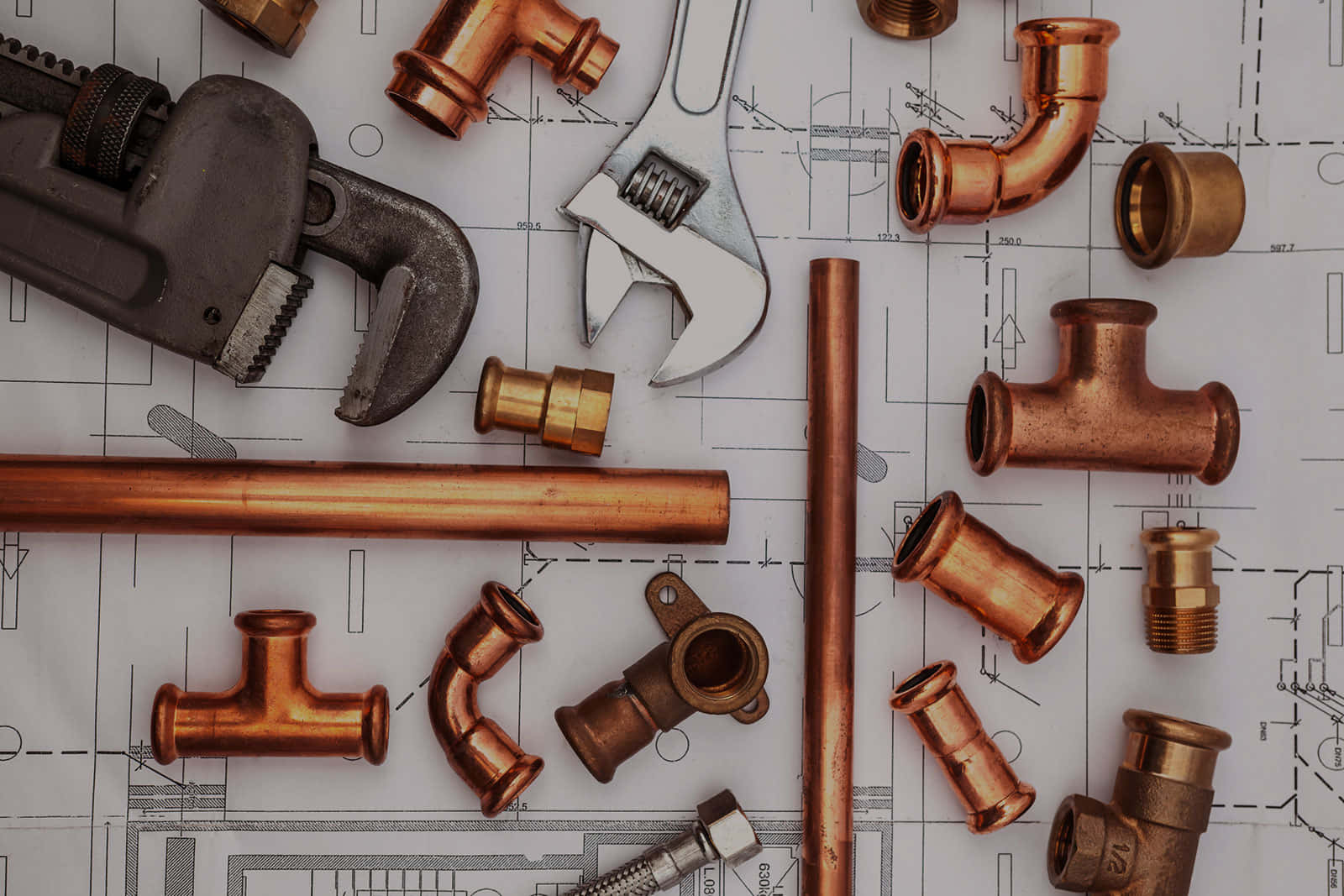 Essential Plumbing Tools And Fittings Wallpaper