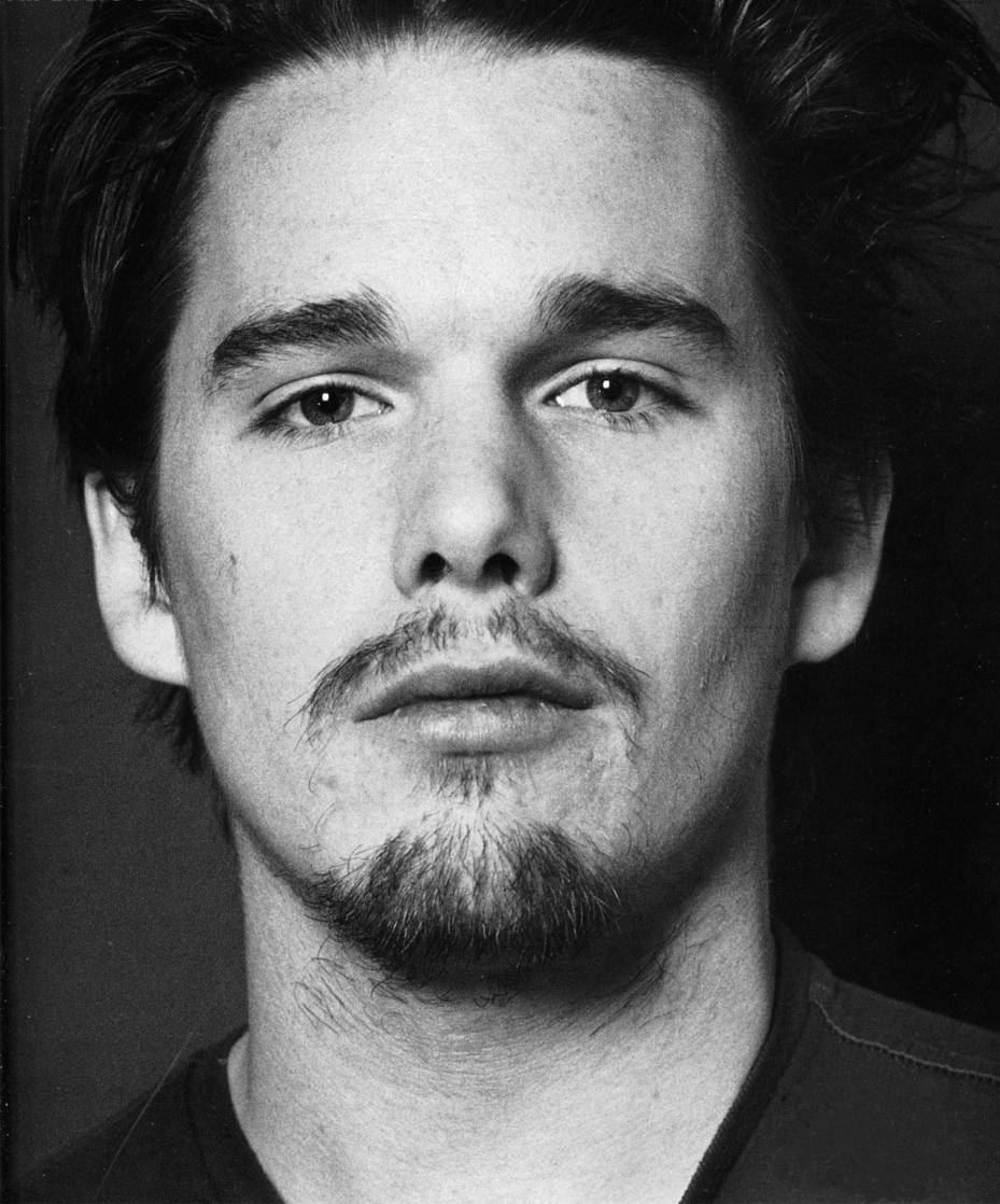 Ethan Hawke Black And White Portrait Wallpaper