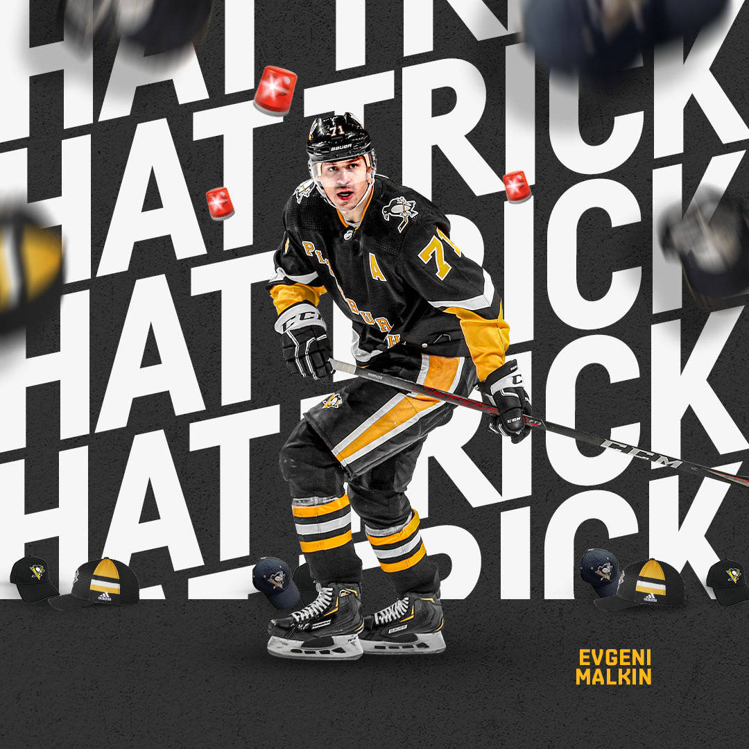 Evgeni Malkin Hat Trick Poster Art Wallpaper