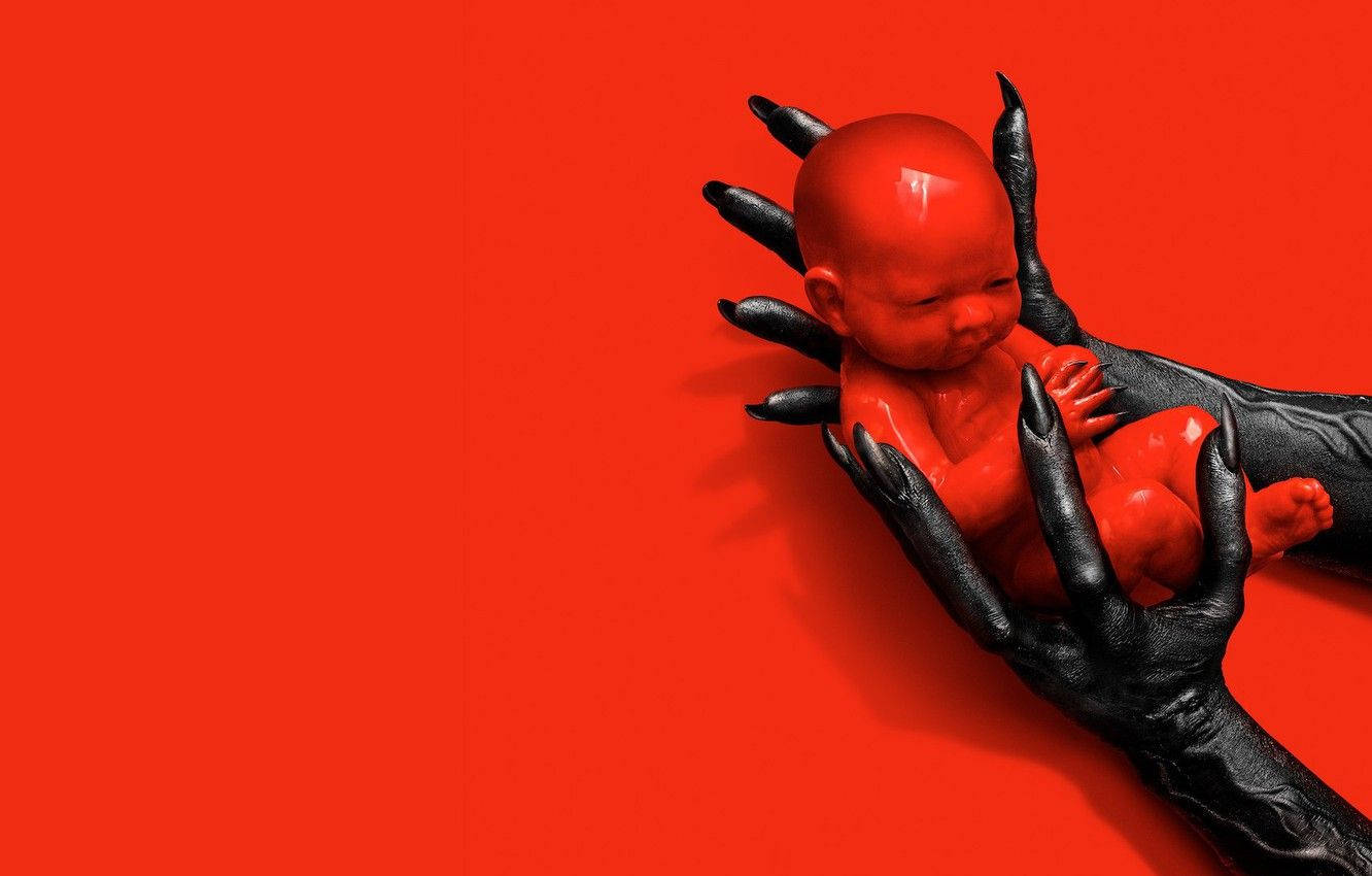 Evil Black Hands Holding Baby Wallpaper