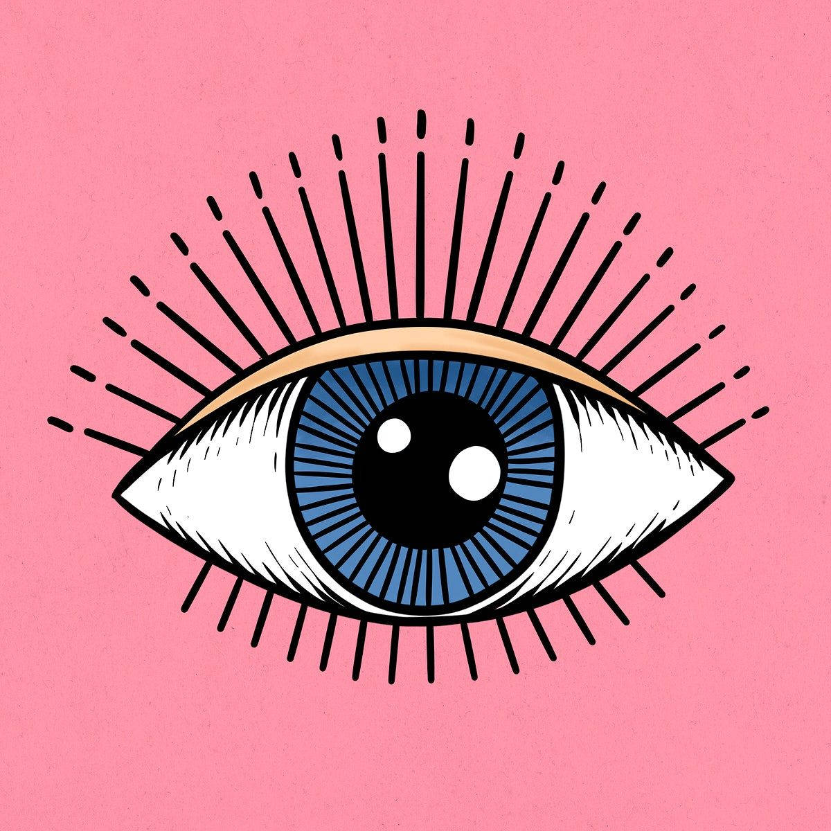 Evil Eye On Pink Wallpaper