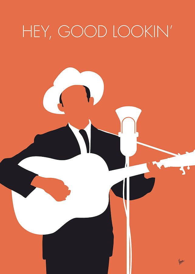 Evocative Digital Art Poster Featuring The Iconic Hank Williams Wallpaper