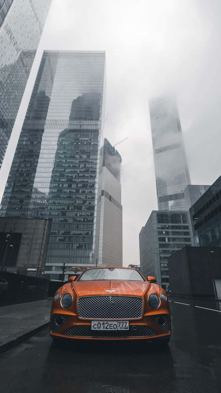 Expensive Orange Bentley Wallpaper