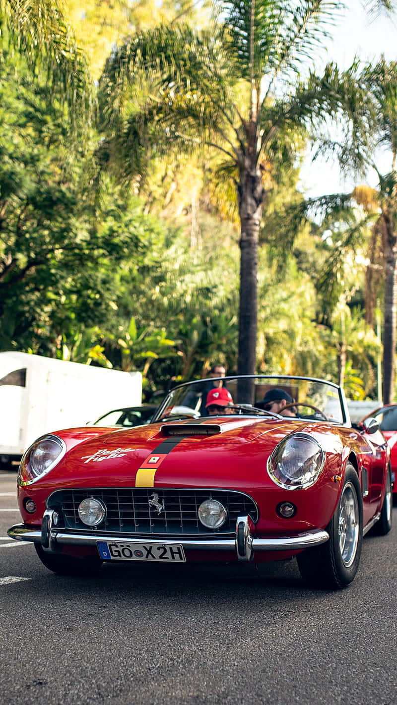 Experience The Nostalgia Of A Vintage Ferrari Wallpaper