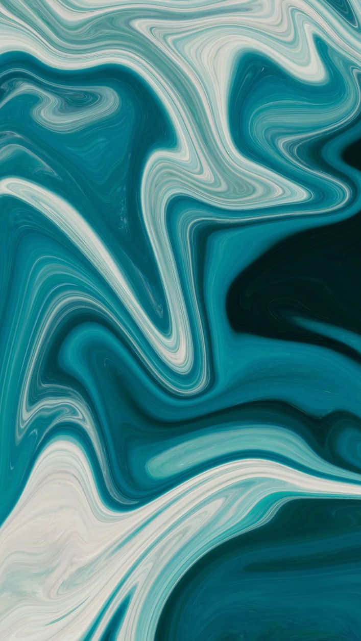 Experience The Unique Look Of Teal Marble Wallpaper