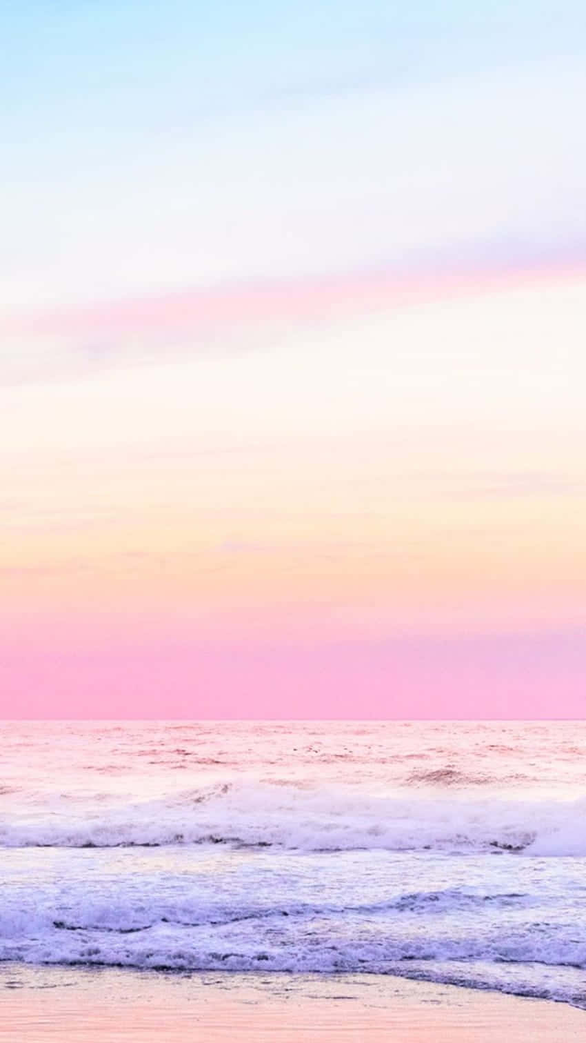 Explore The Pastel Shades Of The Beach Wallpaper