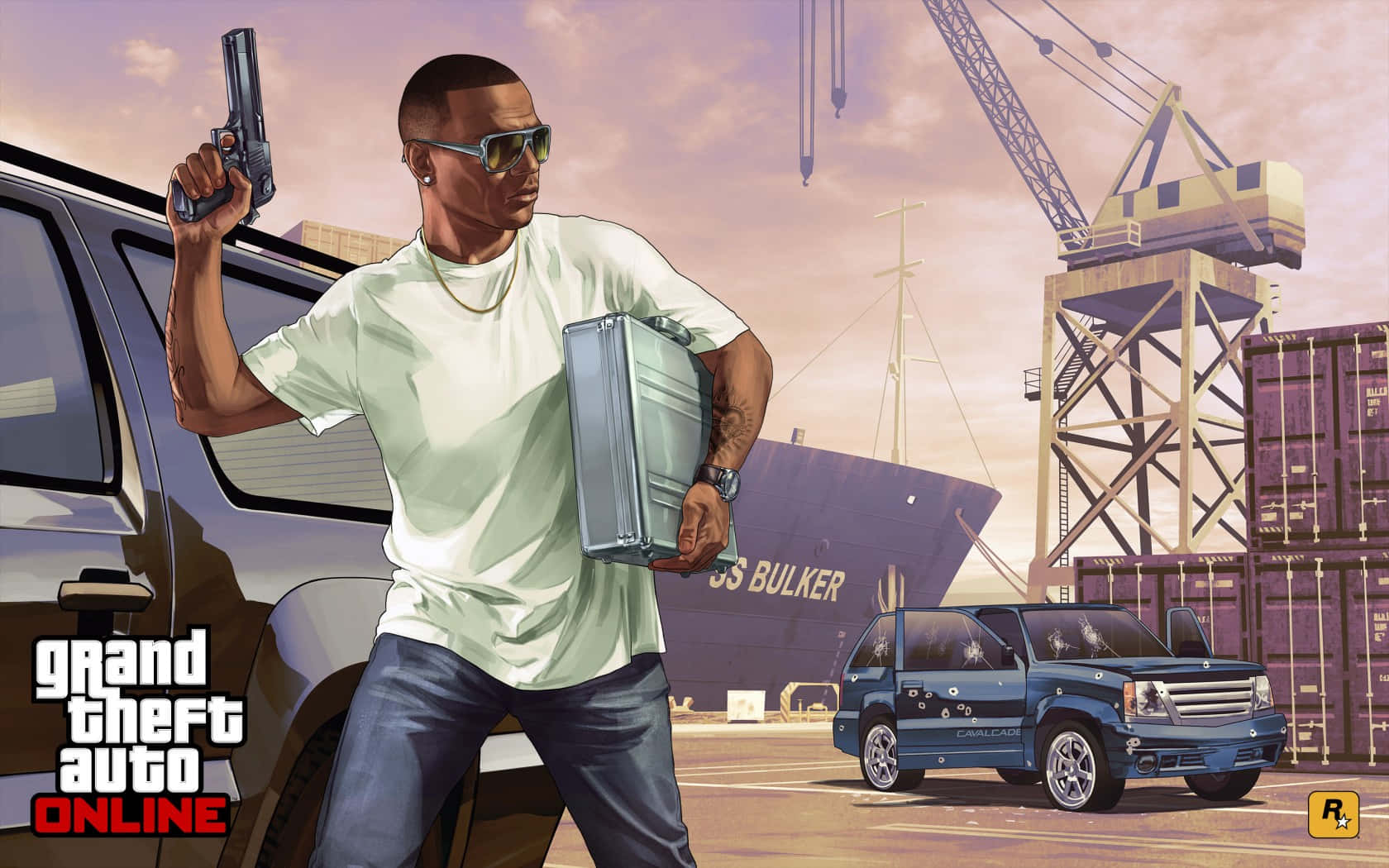 Explore The Vast And Dangerous World Of Grand Theft Auto Online. Wallpaper