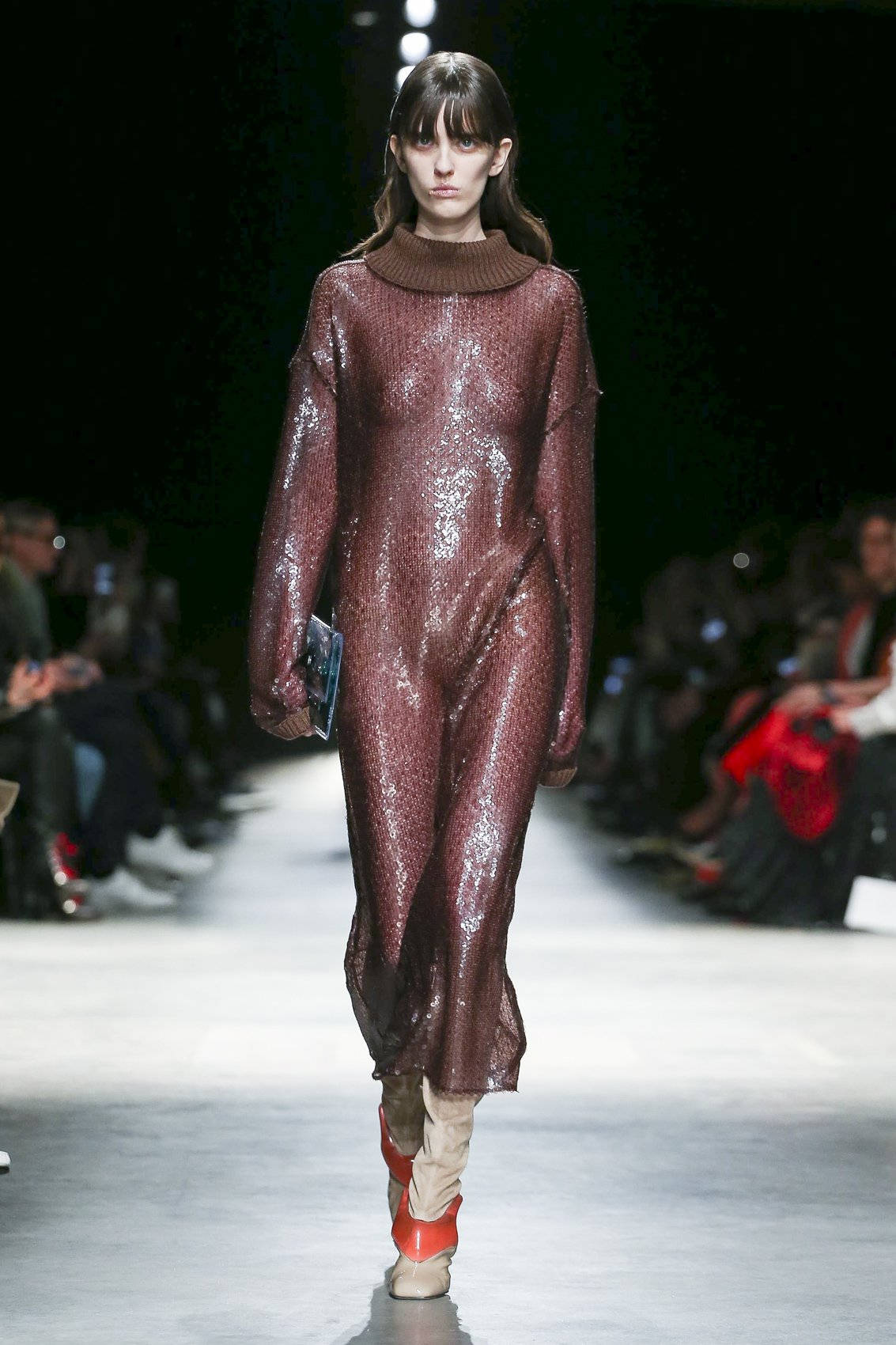 Exquisite Brown Glimmering Dress By Christopher Kane Wallpaper