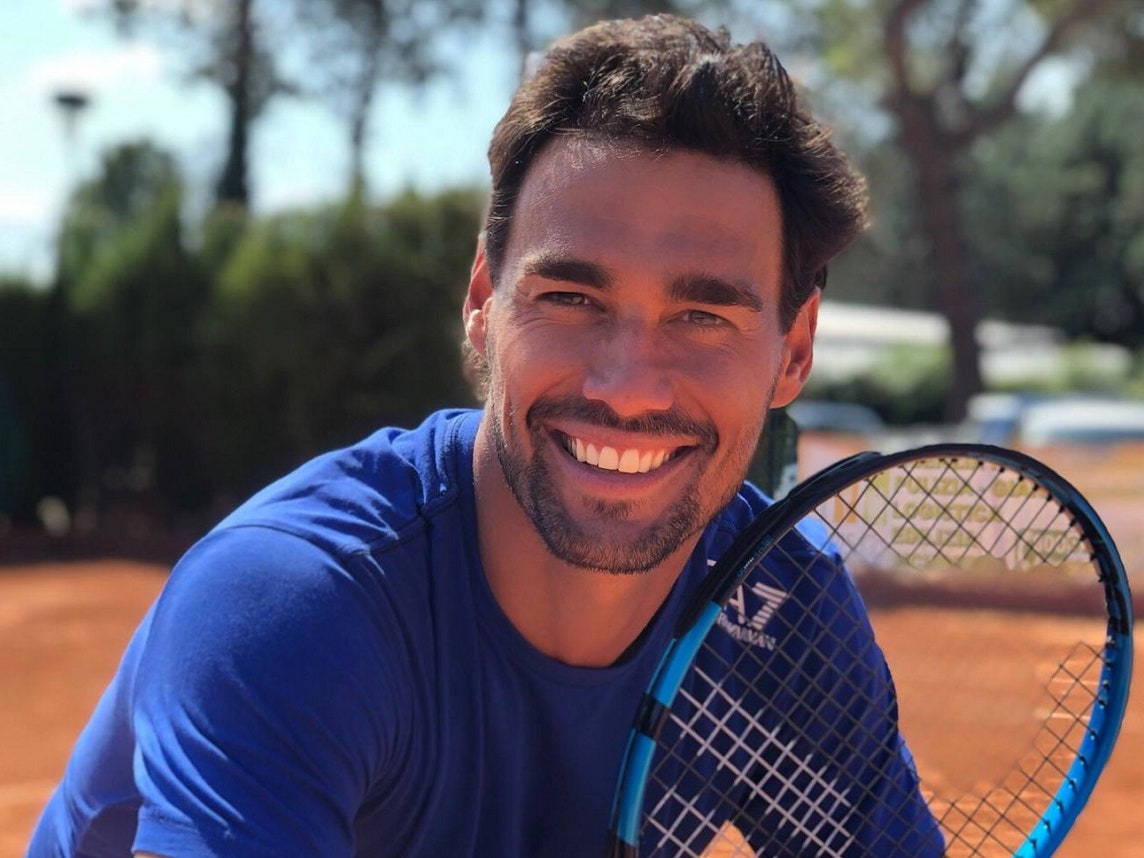 Fabio Fognini Exhibiting A Charming Smile Wallpaper