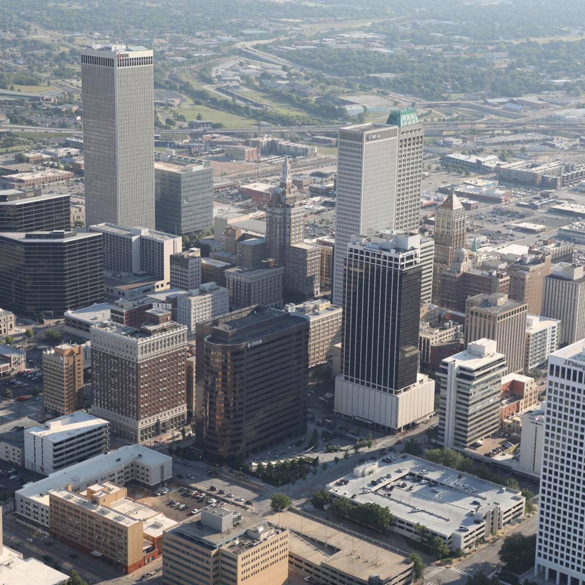 Faded Aerial Oklahoma City Wallpaper