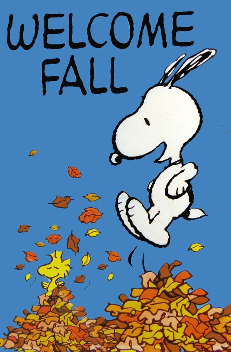 Fall Into Fun With Snoopy Wallpaper