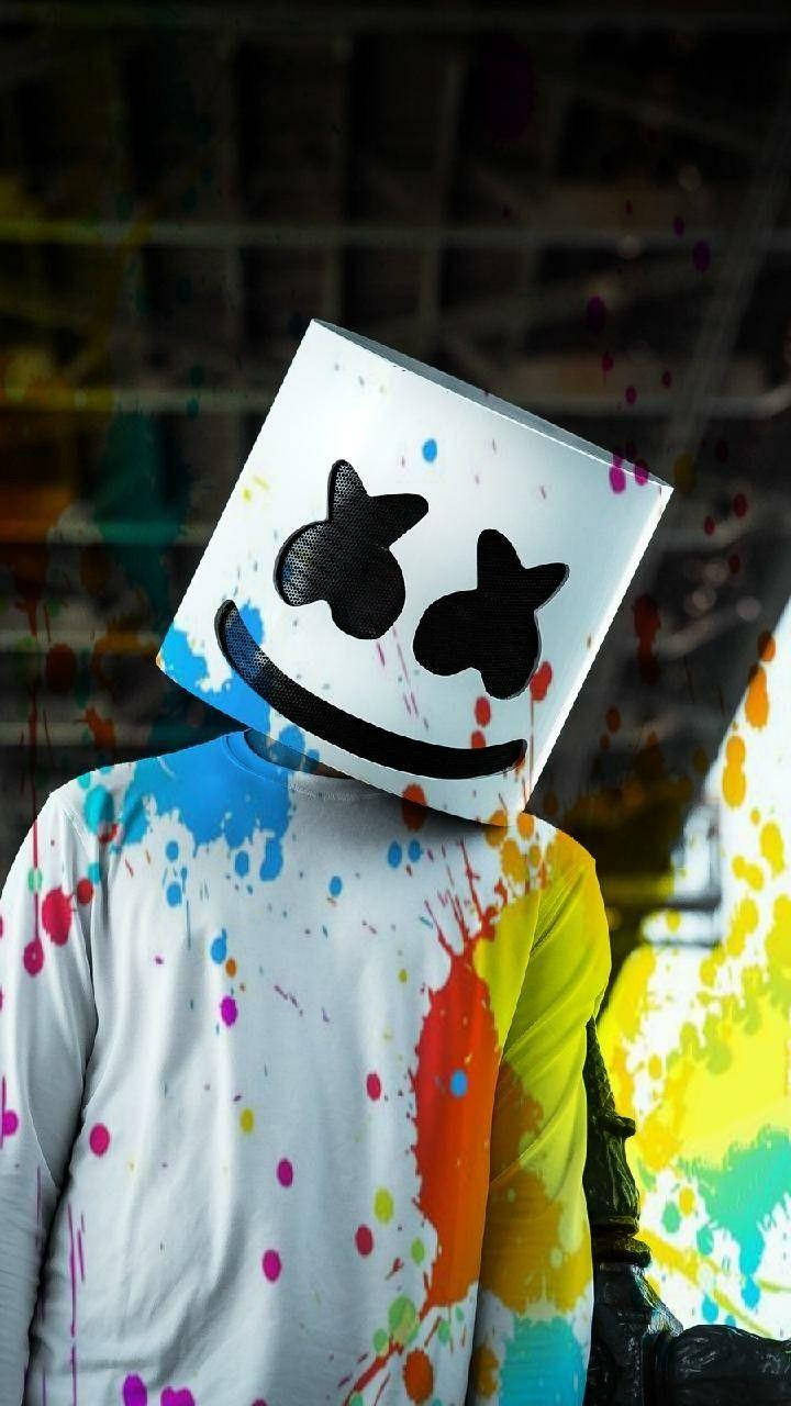 Famous Music Artist Marshmello Iphone Wallpaper