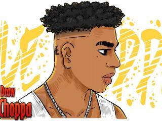 Fan Art Of Nle Choppa Cartoon Wallpaper