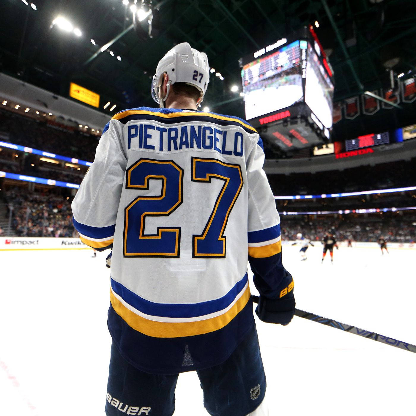 Fantastic Back View Of Alex Pietrangelo Wallpaper