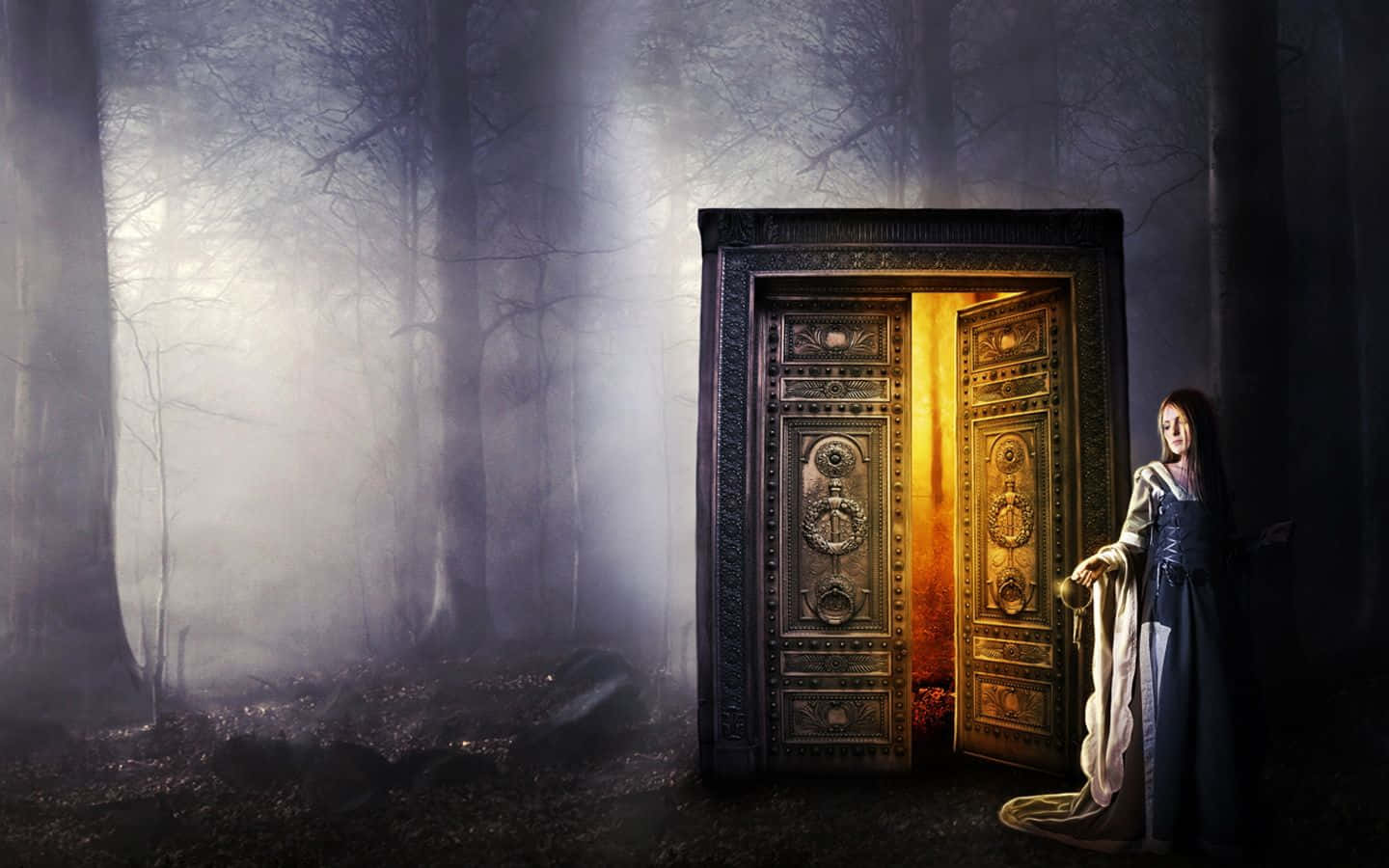 Fantasy Open Door Wallpaper