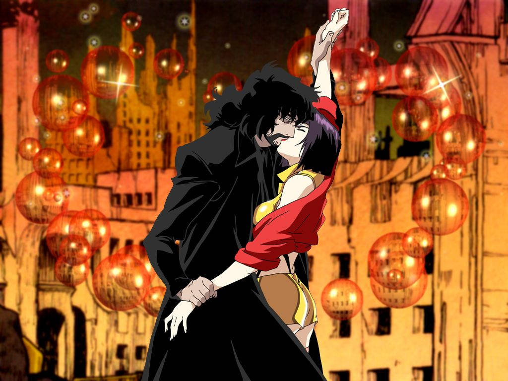 Faye Valentine And Spike Spiegel Share A Tender Moment Wallpaper