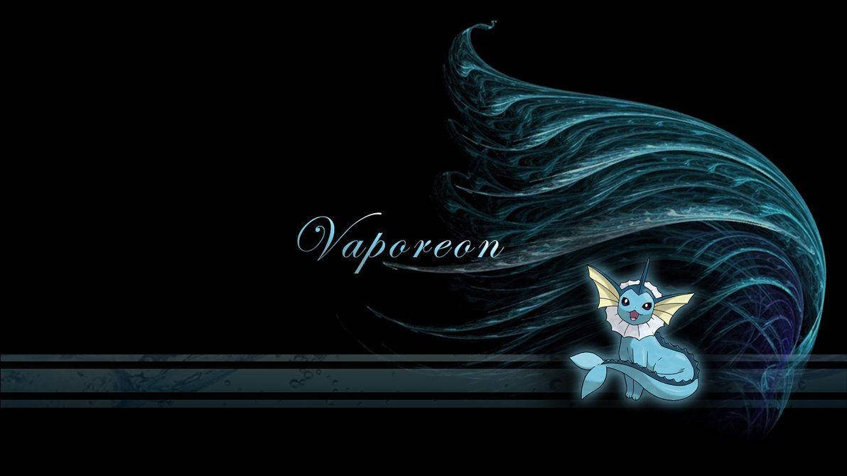 Feathery Waves Behind Vaporeon Wallpaper