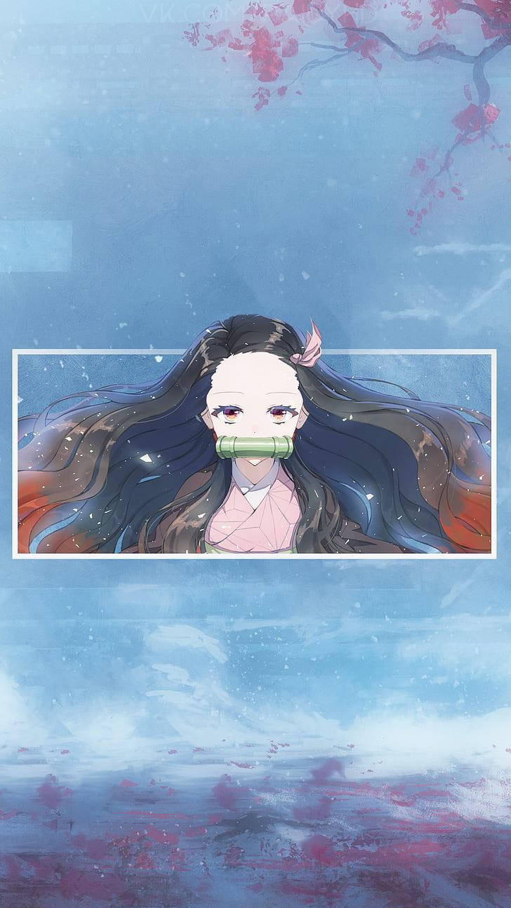 Feel The Power Of Nezuko On Your Iphone Wallpaper