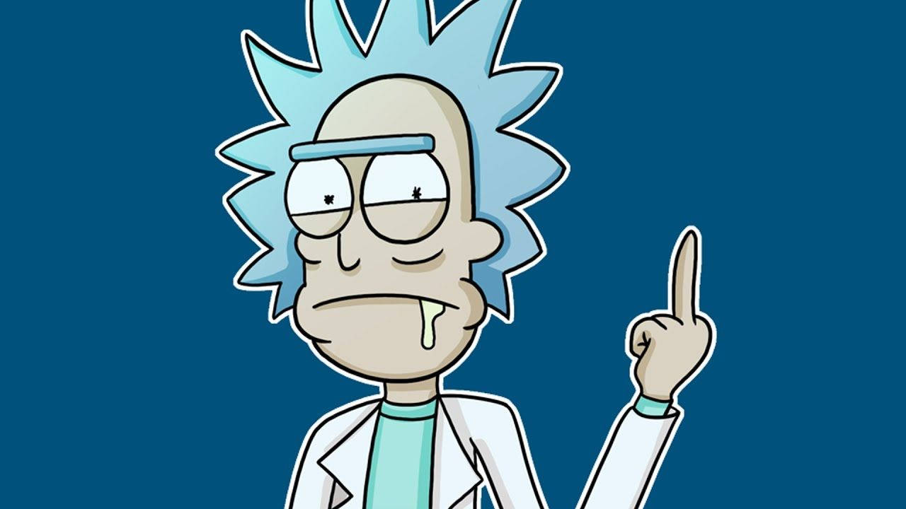 Feel The Power Of Rick's Middle Finger! Wallpaper