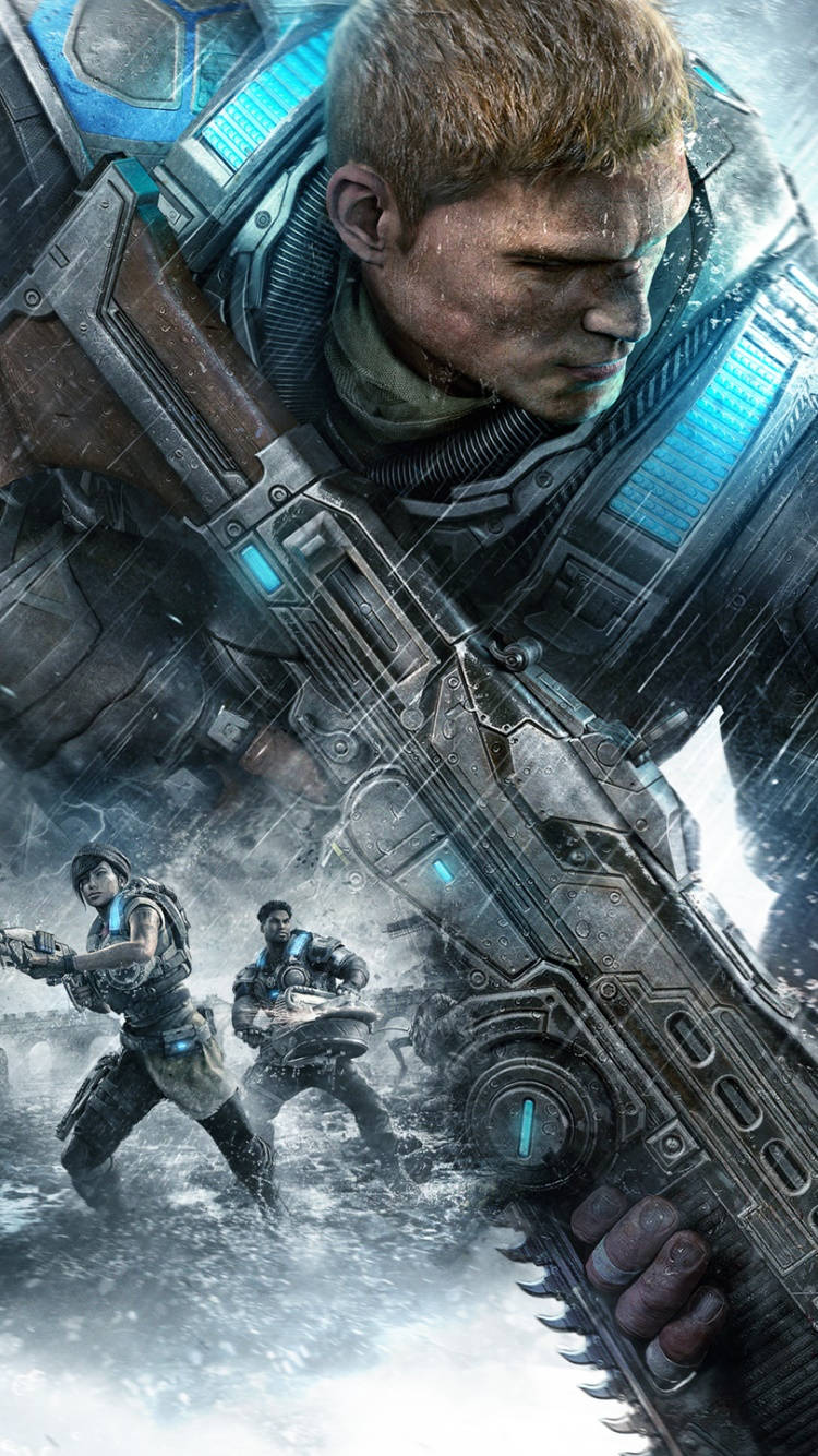 Fenix, Diaz, And Walker Gears 5 Phone Wallpaper