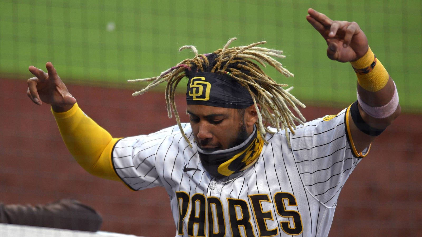 Fernando Tatis Jr Sporting His Signature Bouncy Hair Wallpaper