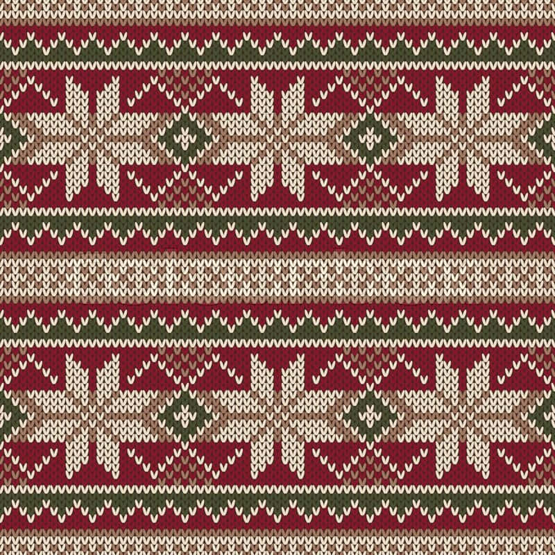 Festive Christmas Sweater Design Wallpaper