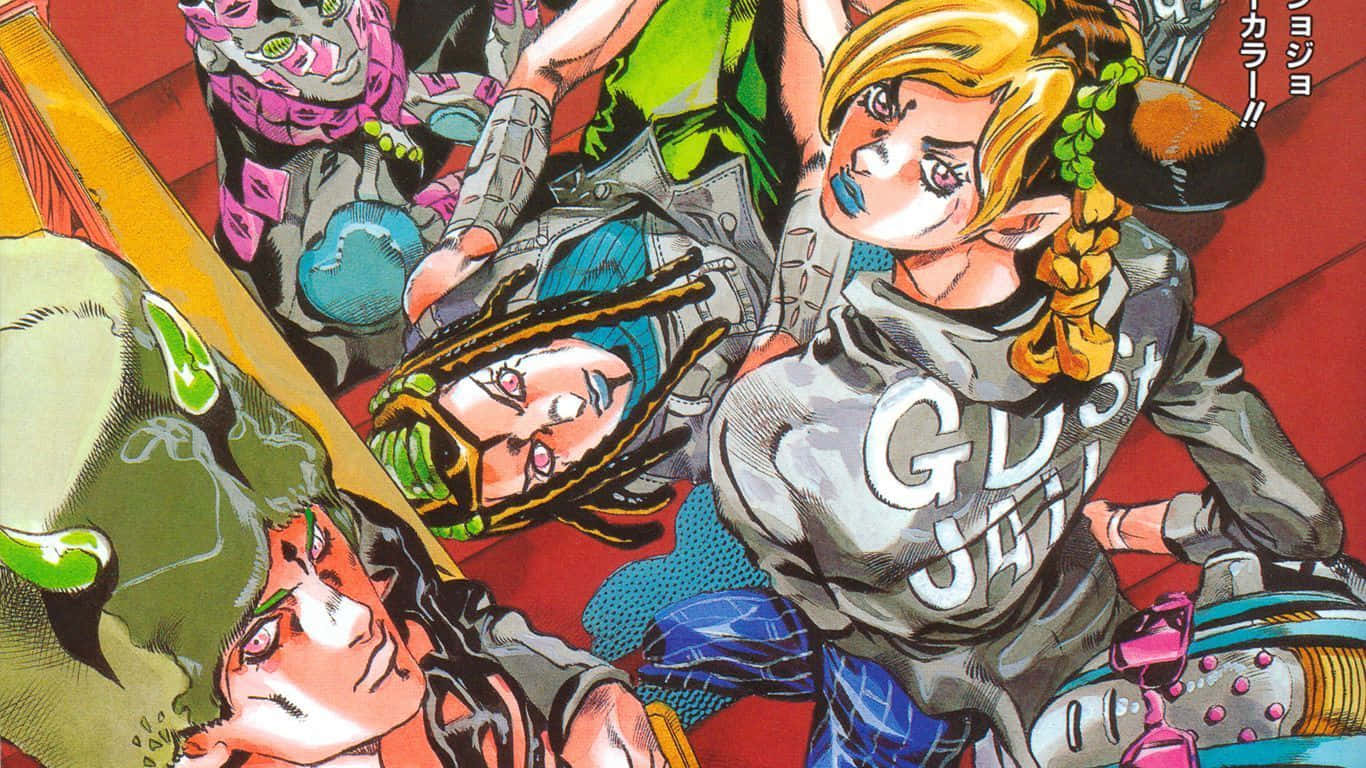 “fierce And Stylish Adventure With Jojo Manga” Wallpaper