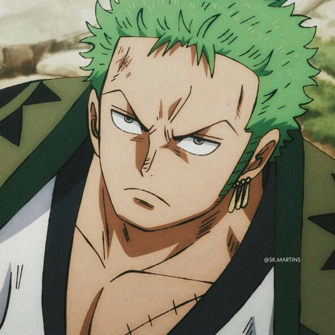 Fierce Anime Roronoa Zoro Pfp Wallpaper