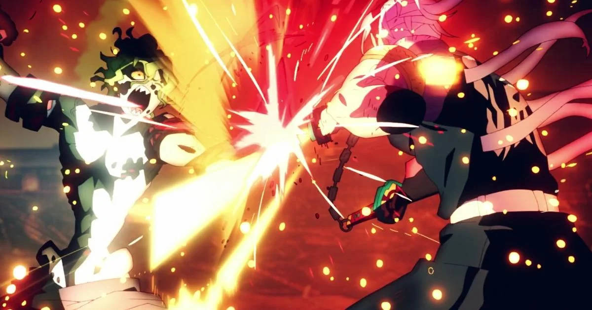 Fight Between Tengen And Gyutaro Kimetsu No Yaiba Hashira Wallpaper