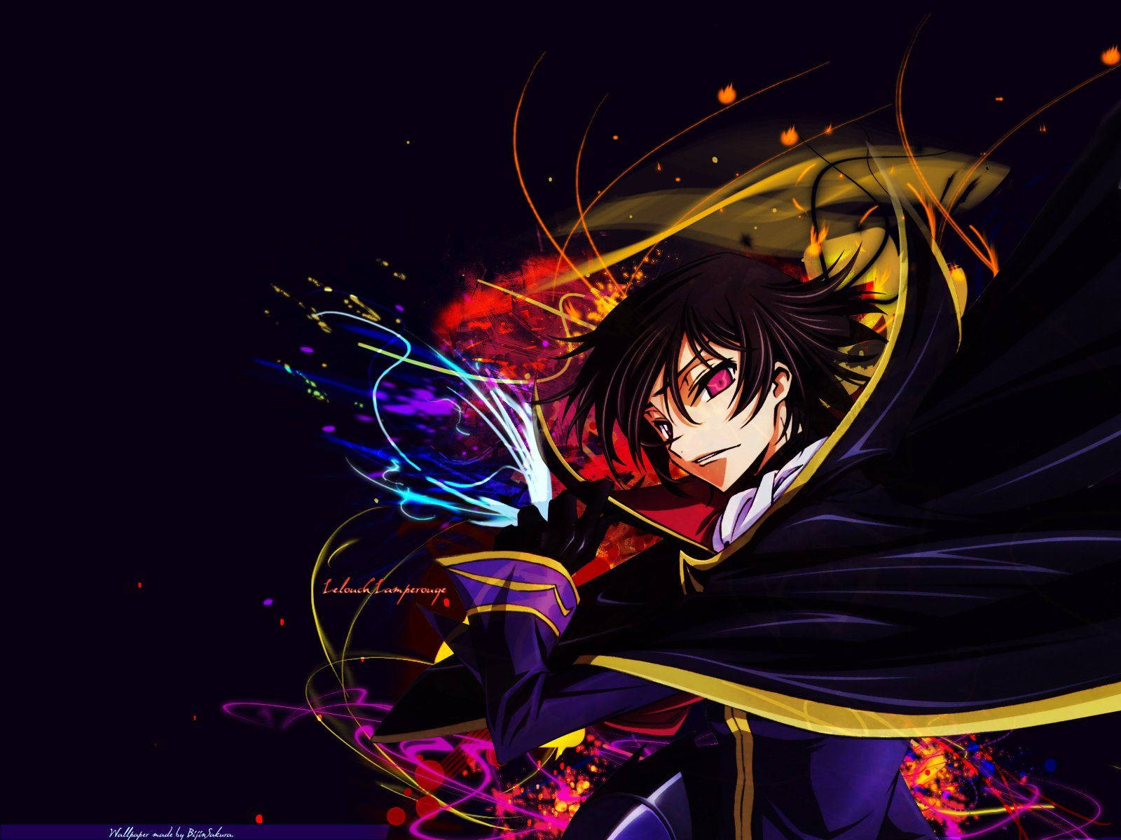 Fight For Freedom With Neon Lelouch Wallpaper