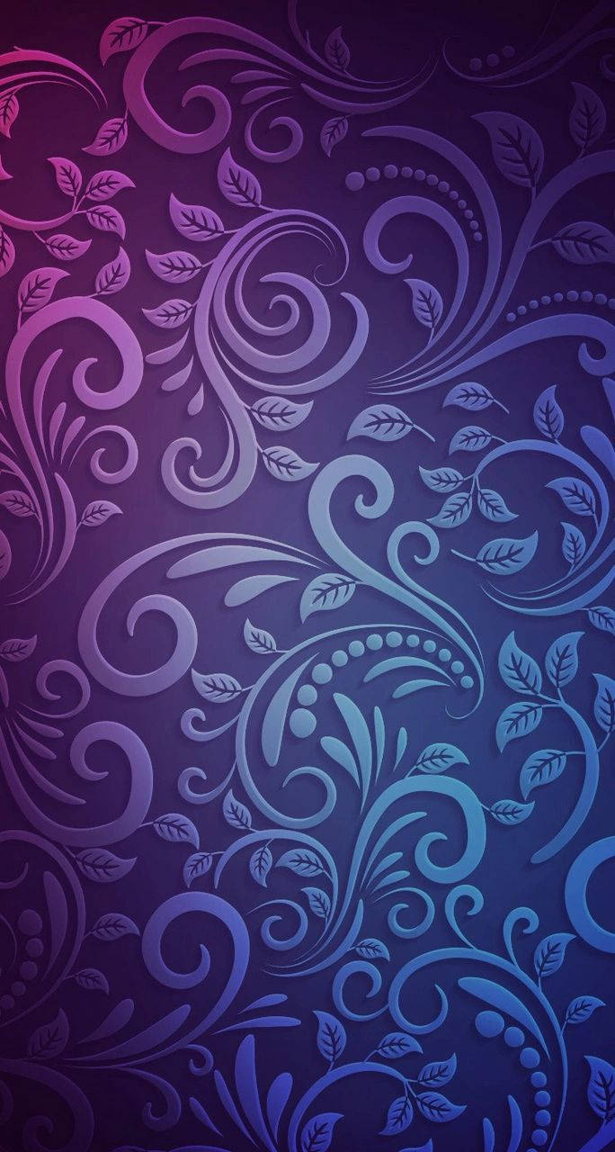 Filigree Vine Cell Phone Art Wallpaper