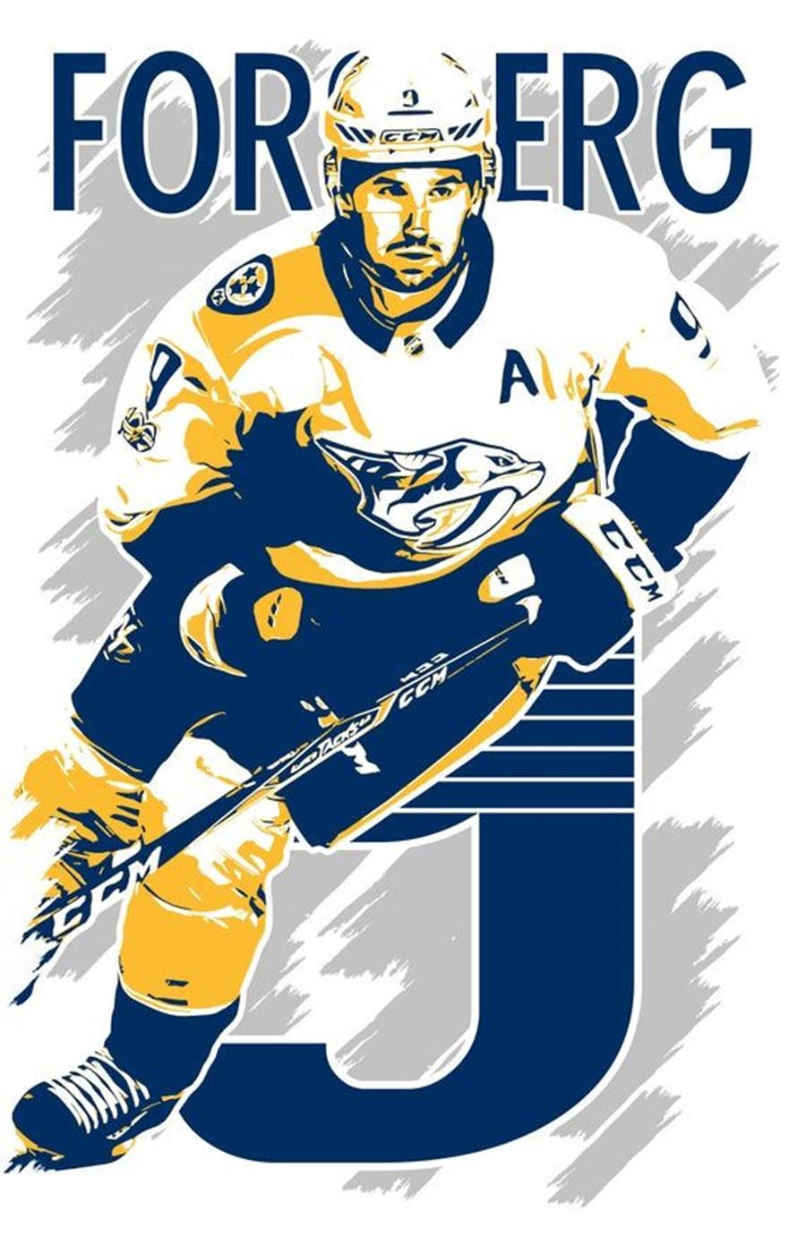 Filip Forsberg Dazzling Vector Artwork Wallpaper