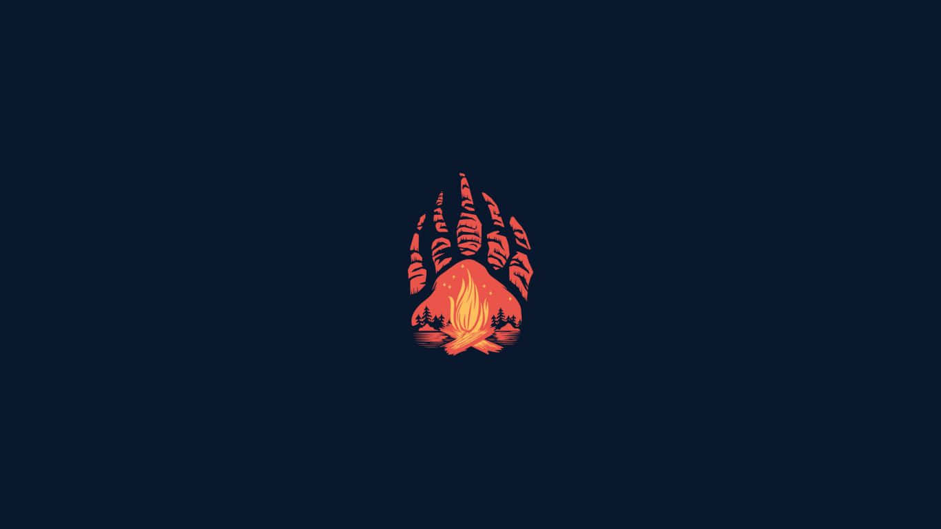 Flame Hand 1366x768 Minimalist Wallpaper