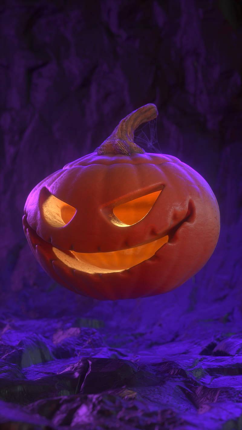 Floating Halloween Pumpkin Wallpaper