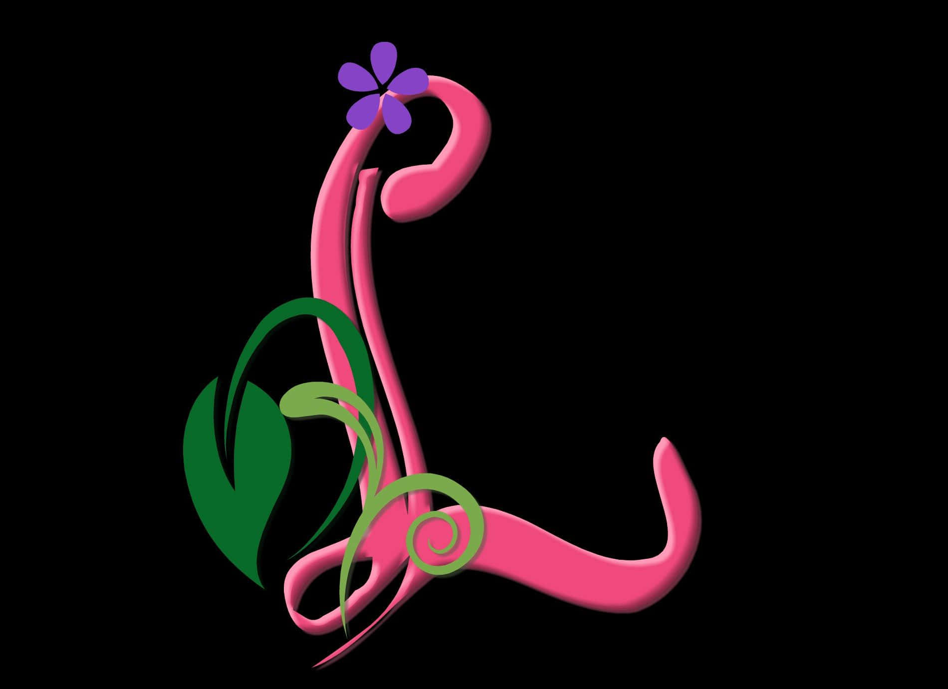 Floral Letter L Initial Wallpaper