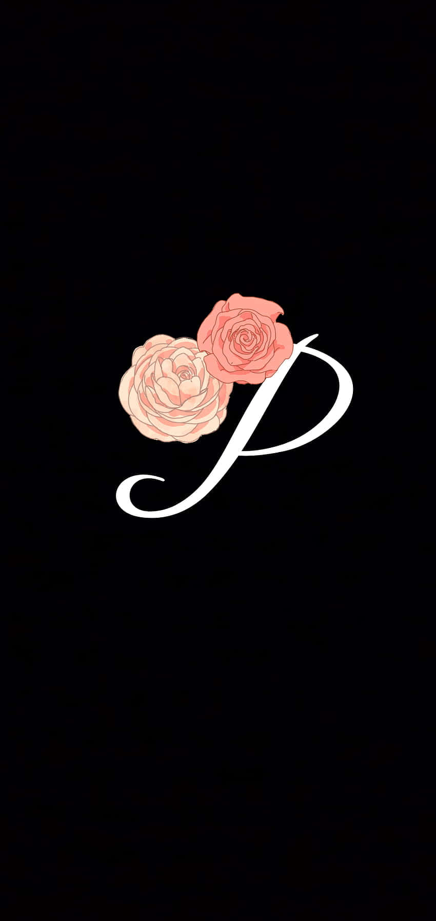 Floral P Initial Wallpaper